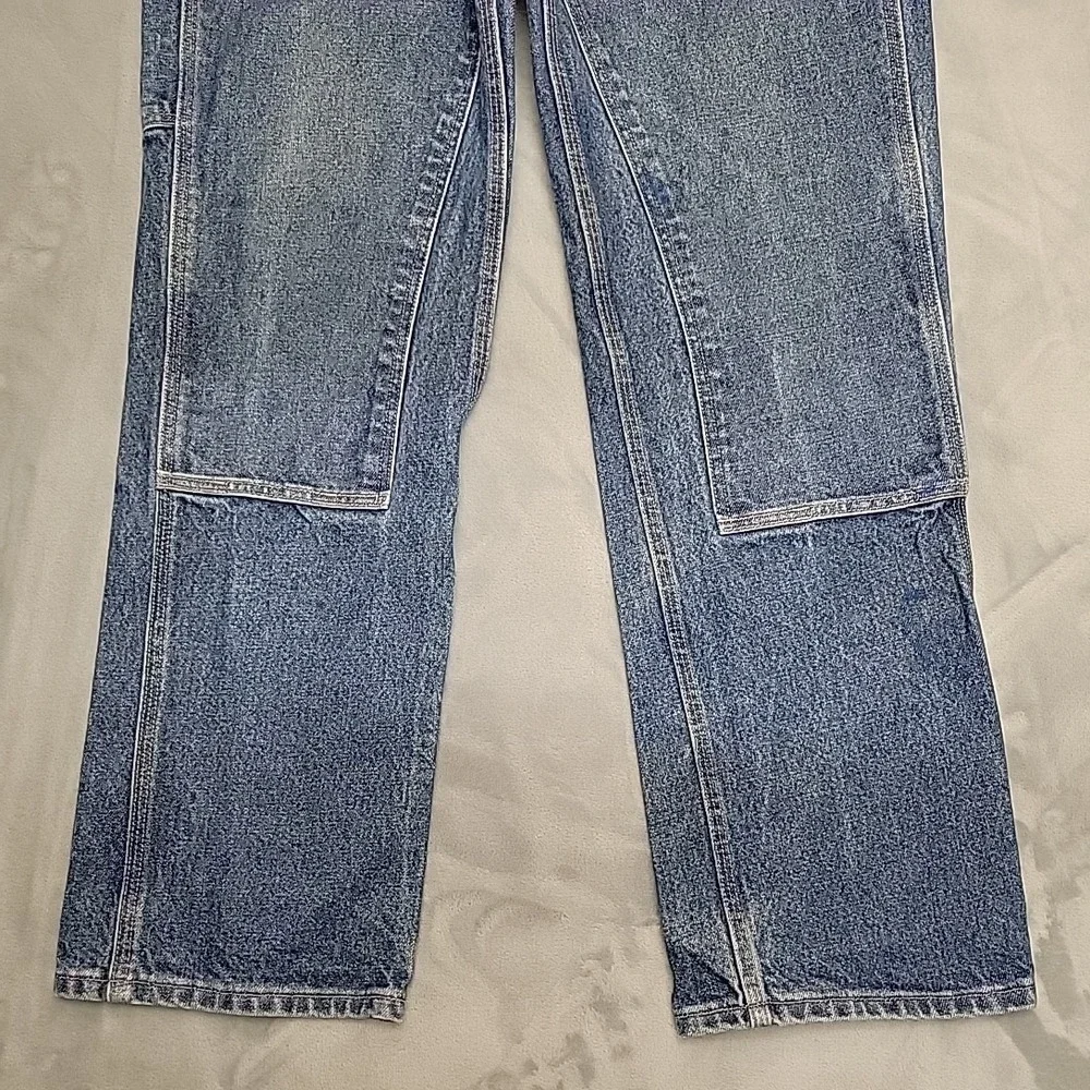 Carhartt Jeans Mens 33x32 Blue Double Knee Relaxed FR Cargo Logger Workwear